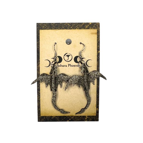 Earth Elemental Dragon Earrings