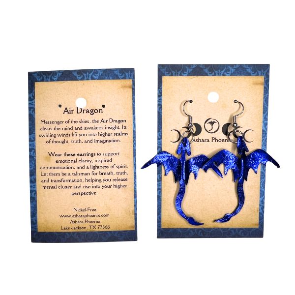 Air Elemental Dragon Earrings