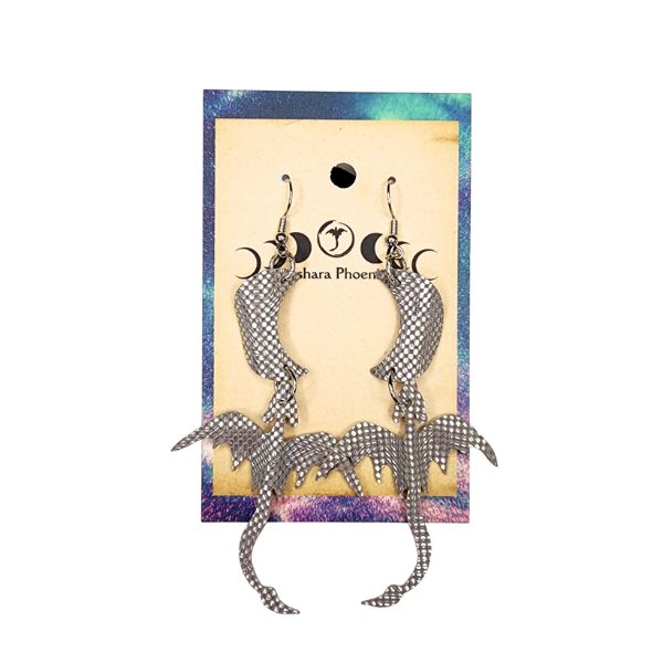 Cosmic Celestial Dragon + Moon Earrings