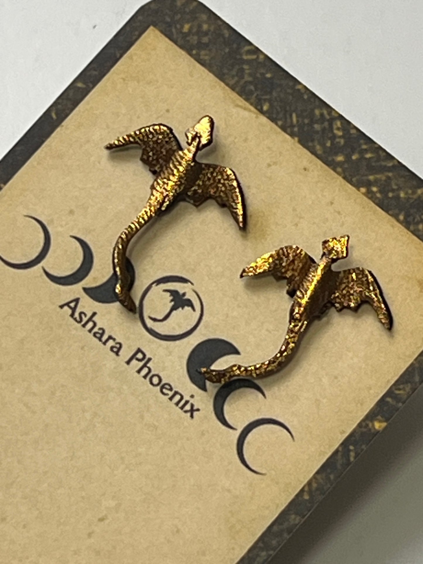 Sun Root Earth Dragon Stud Earrings