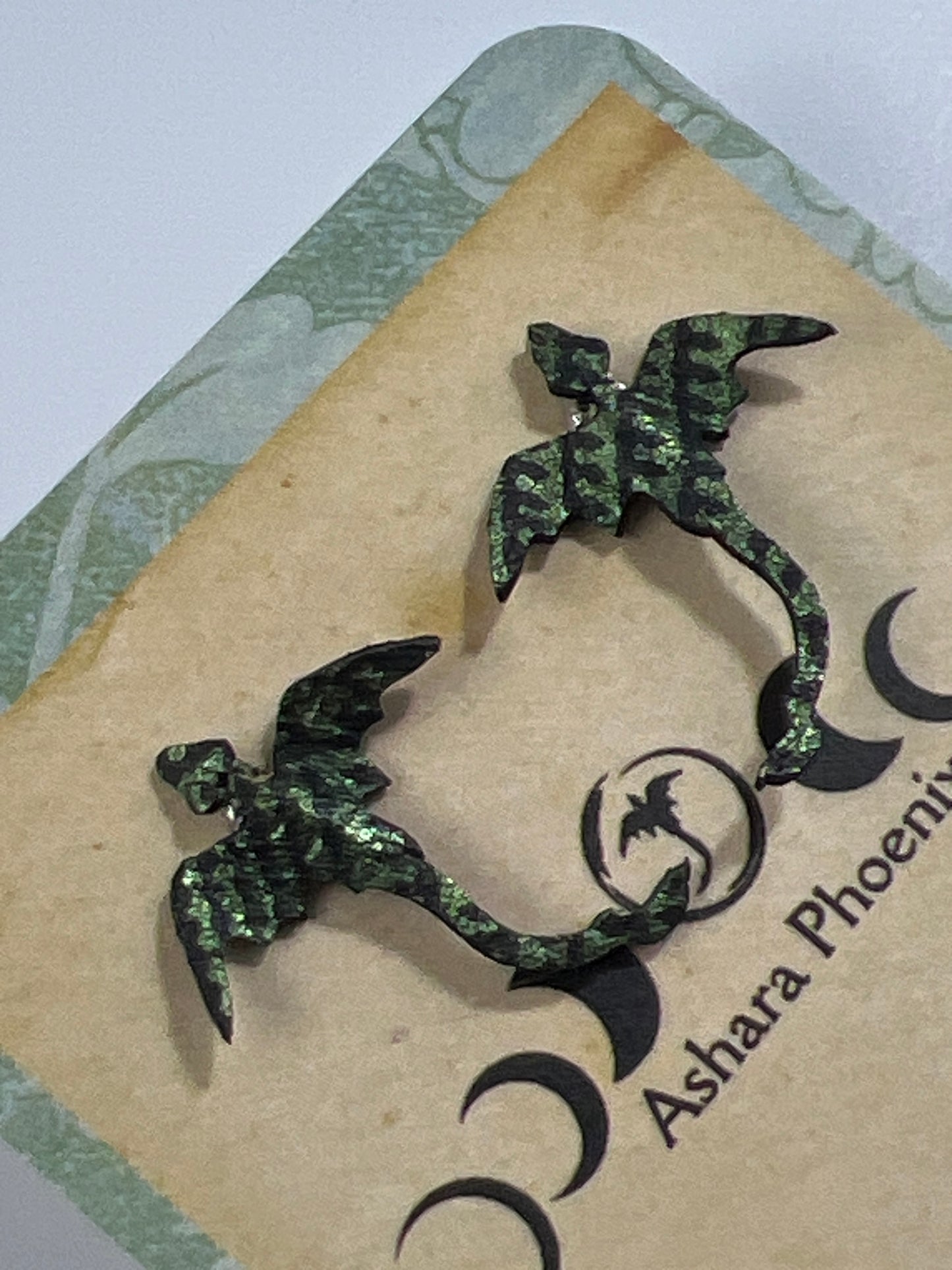 Lochshadow Water Dragon Stud Earrings