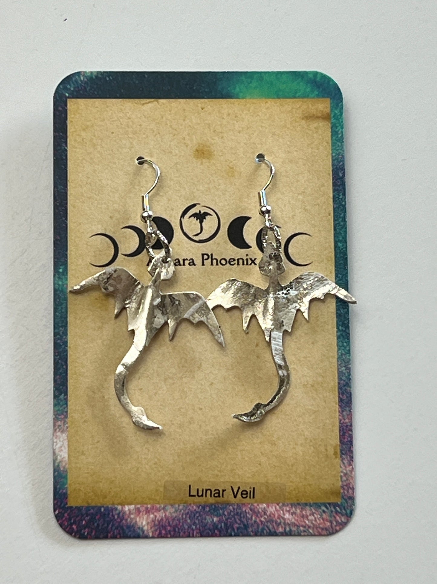 Lunar Veil Dragon Mini Earrings