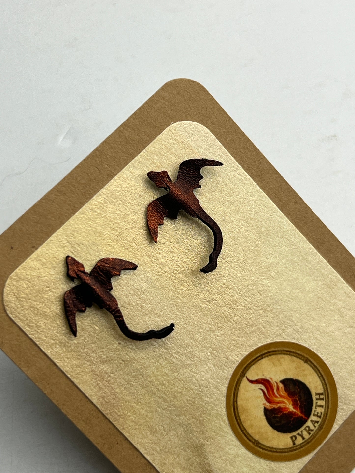 Banked Ember Stud Dragon Earrings