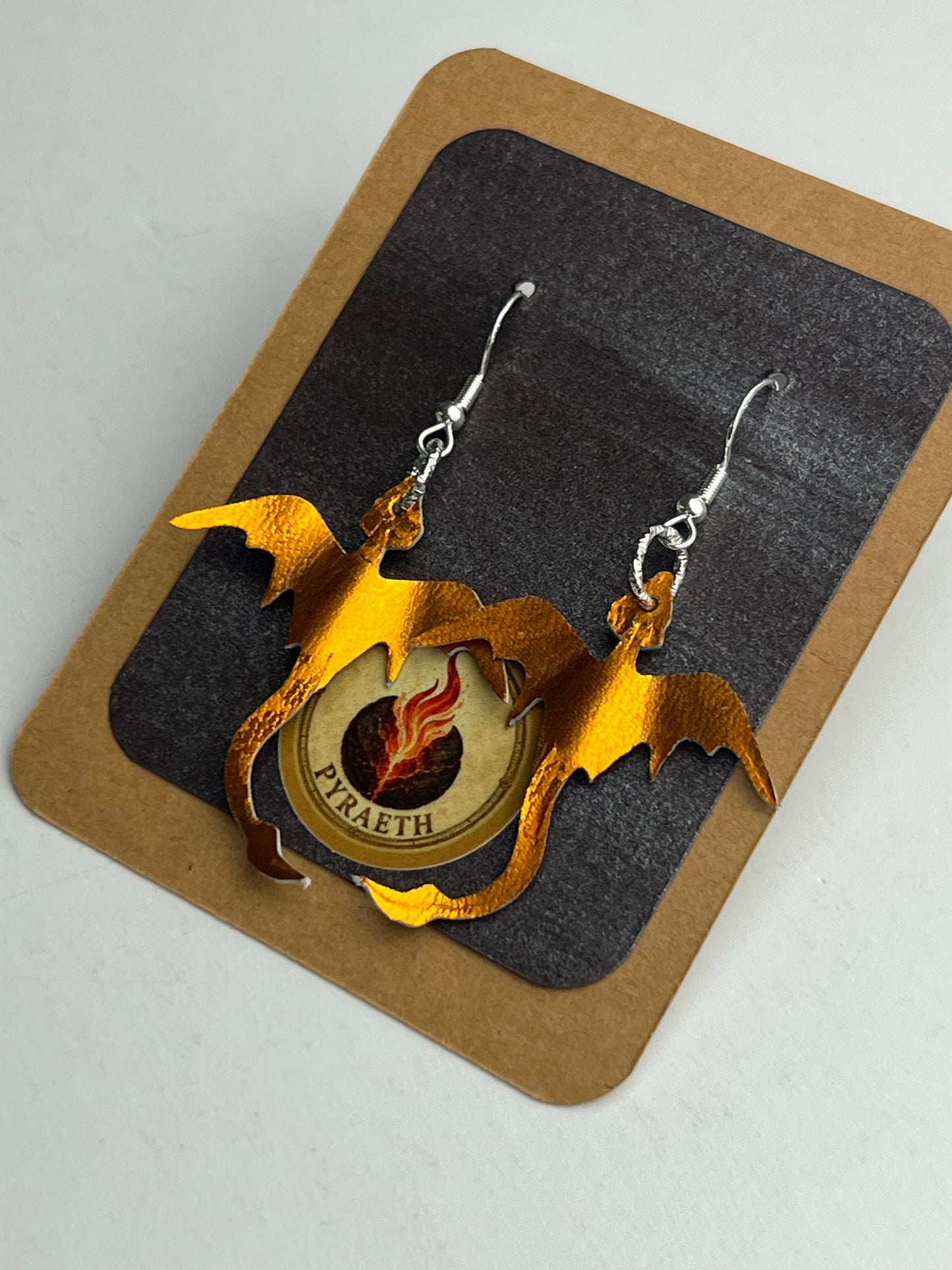 Lotus Embers Mini Dragon Earrings