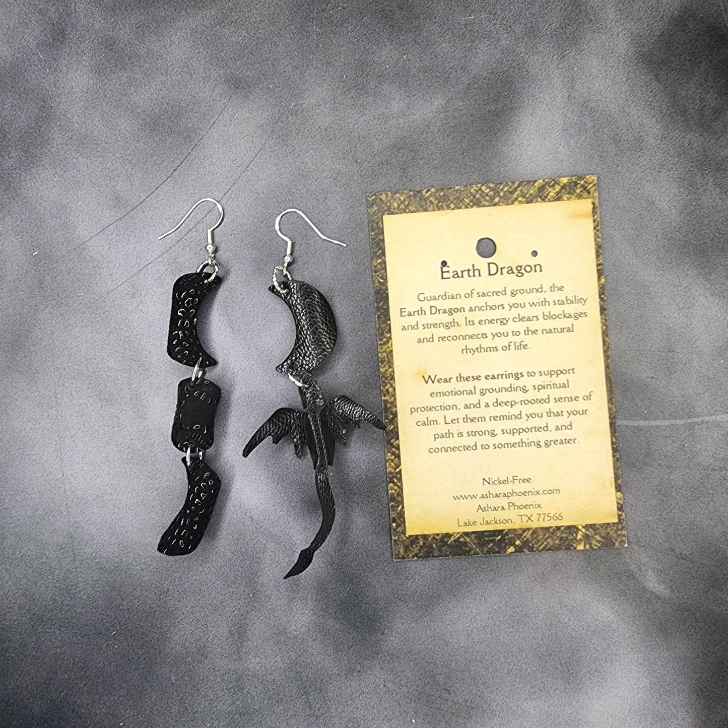 Abyss Triple Moon And Dragon Earrings