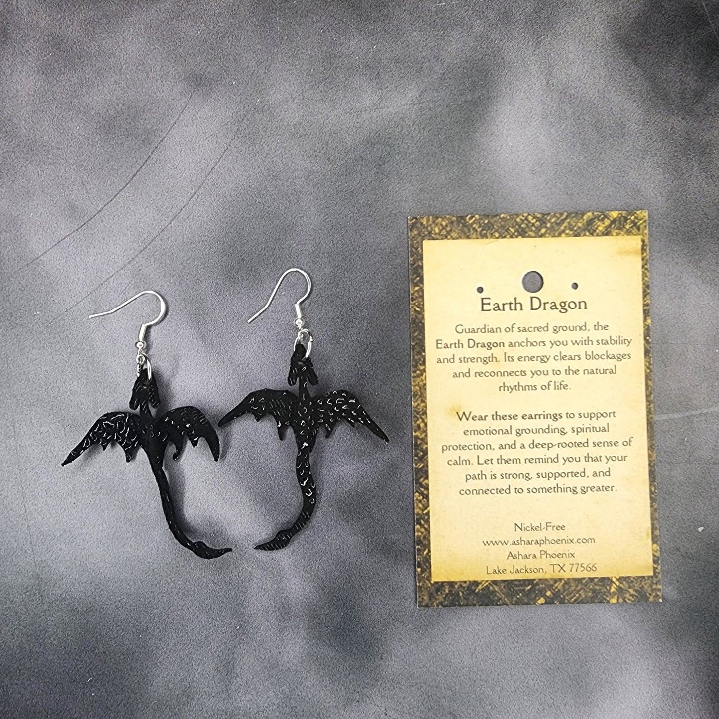 Bedrock Black Dragon Single Earrings