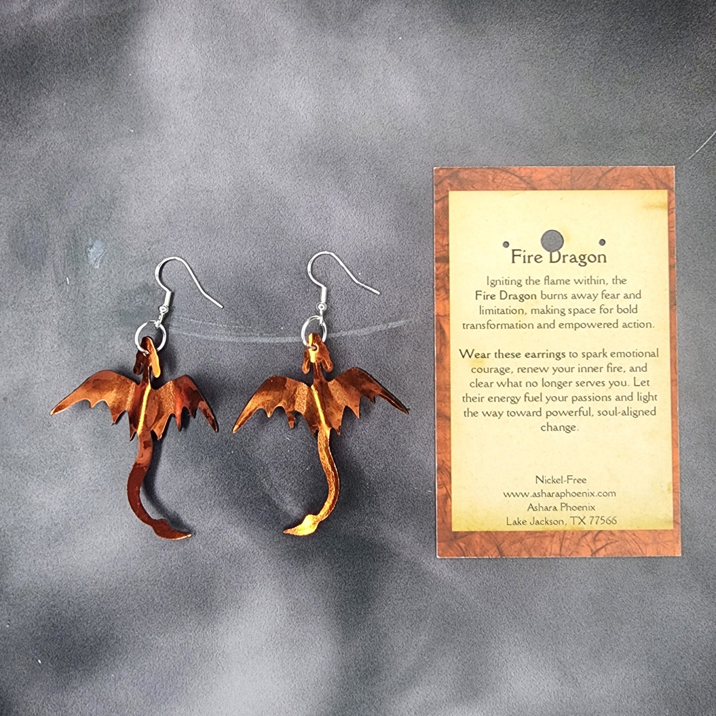 Autumn Equinox Dragon Single Earrings