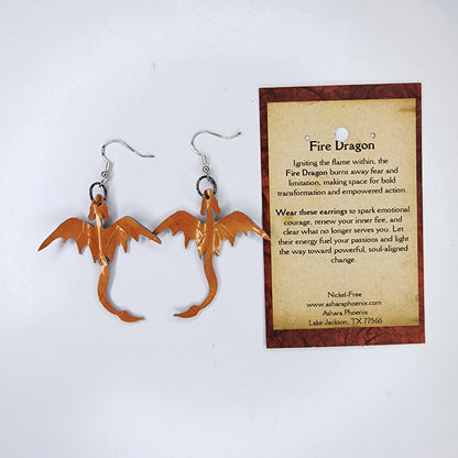 Pumpkin Dragon Earrings Singles