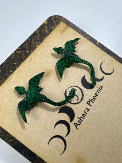 Rowan Hollow Earth Dragon Stud Earrings