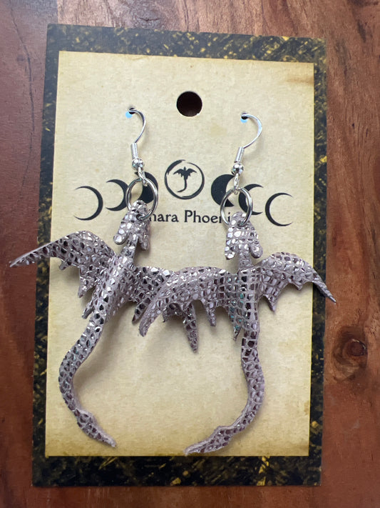 Earth Rise Dragon Earrings