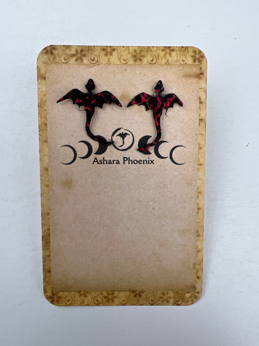 Veiled Radiance Mini Golden Dragon Stud Earrings | Grounded Light, Quiet Strength