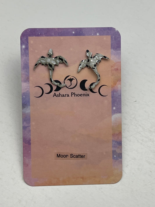 Moon Scatter Dream Dragon Stud Earrings