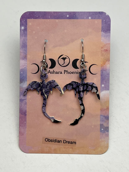 Obsidian Dream - Dream Dragon Mini Earrings