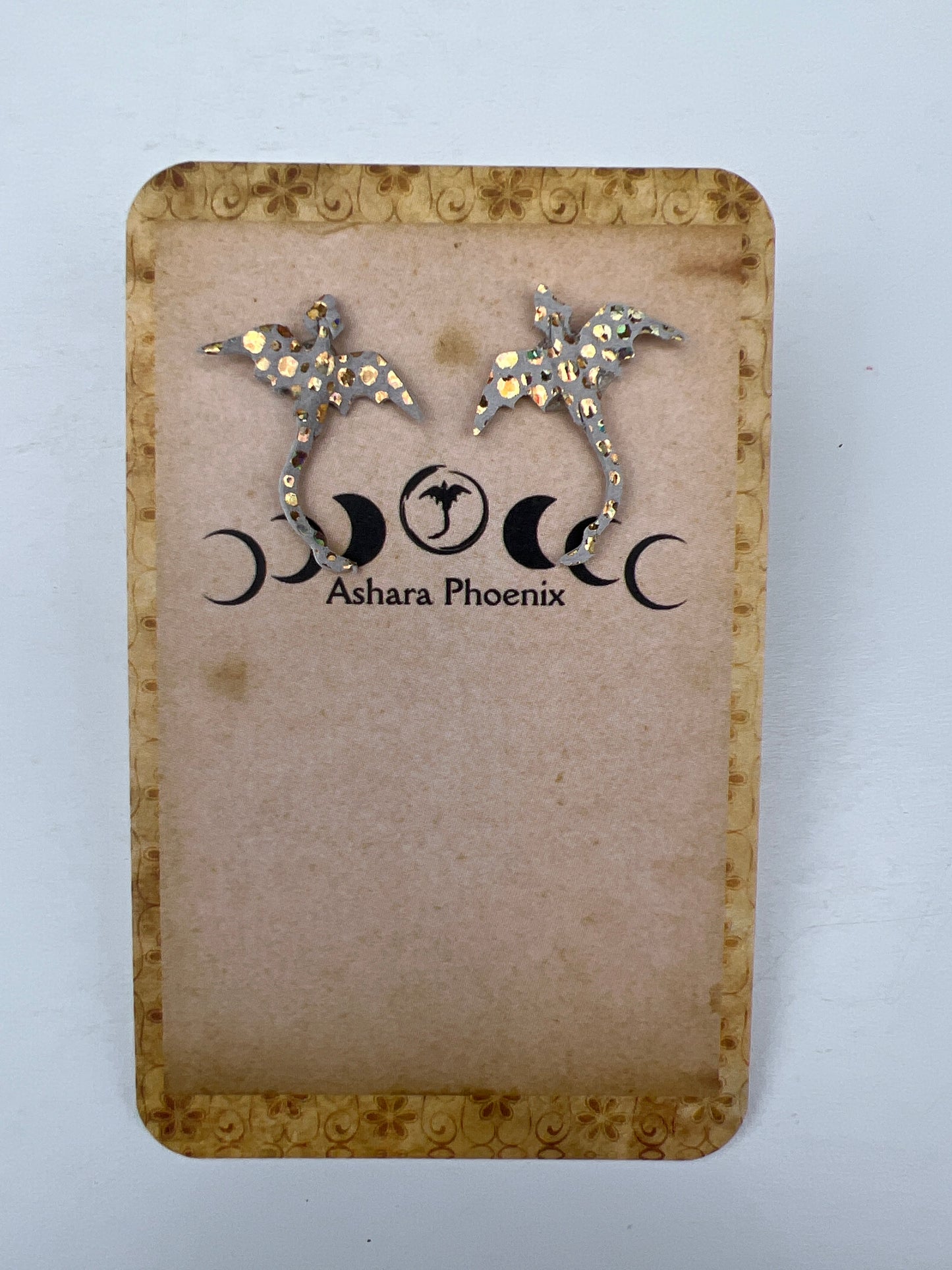 Andarna Golden Dragon Stud Earrings | Luminous Movement, Playful Power