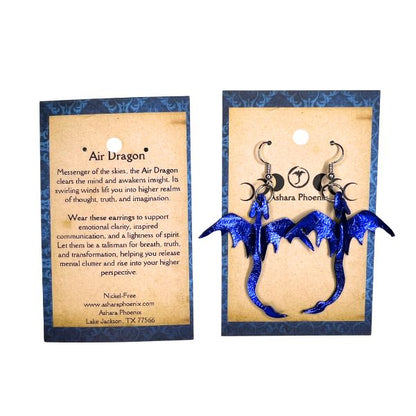 Air Elemental Dragon Earrings