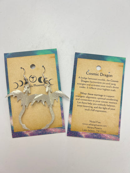 Moonlit Currents Dragon Earrings