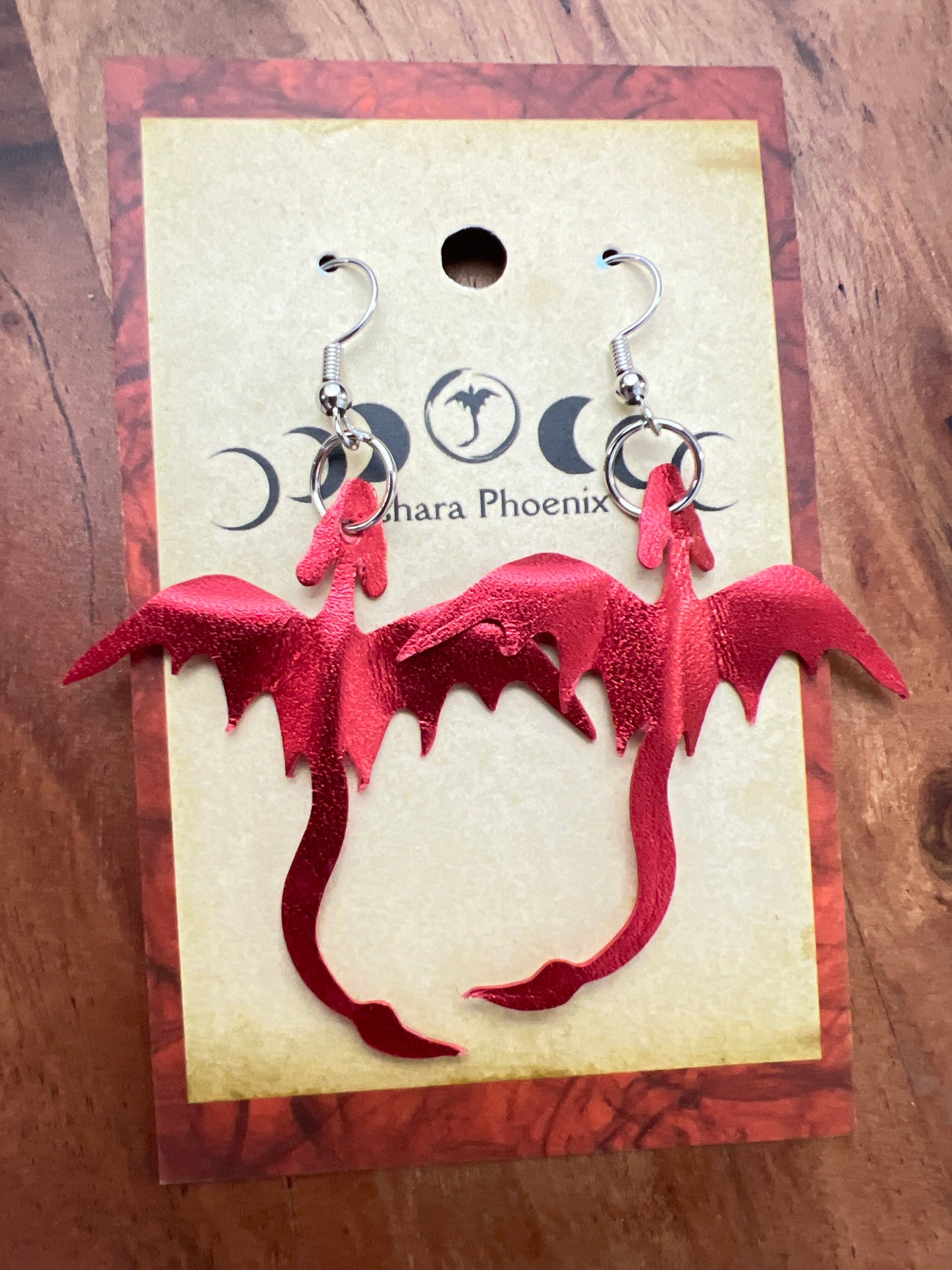 Beltane Fire Dragon Earrings