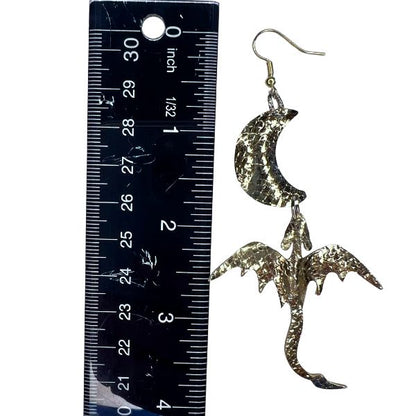 Golden Celestial Dragon Earrings