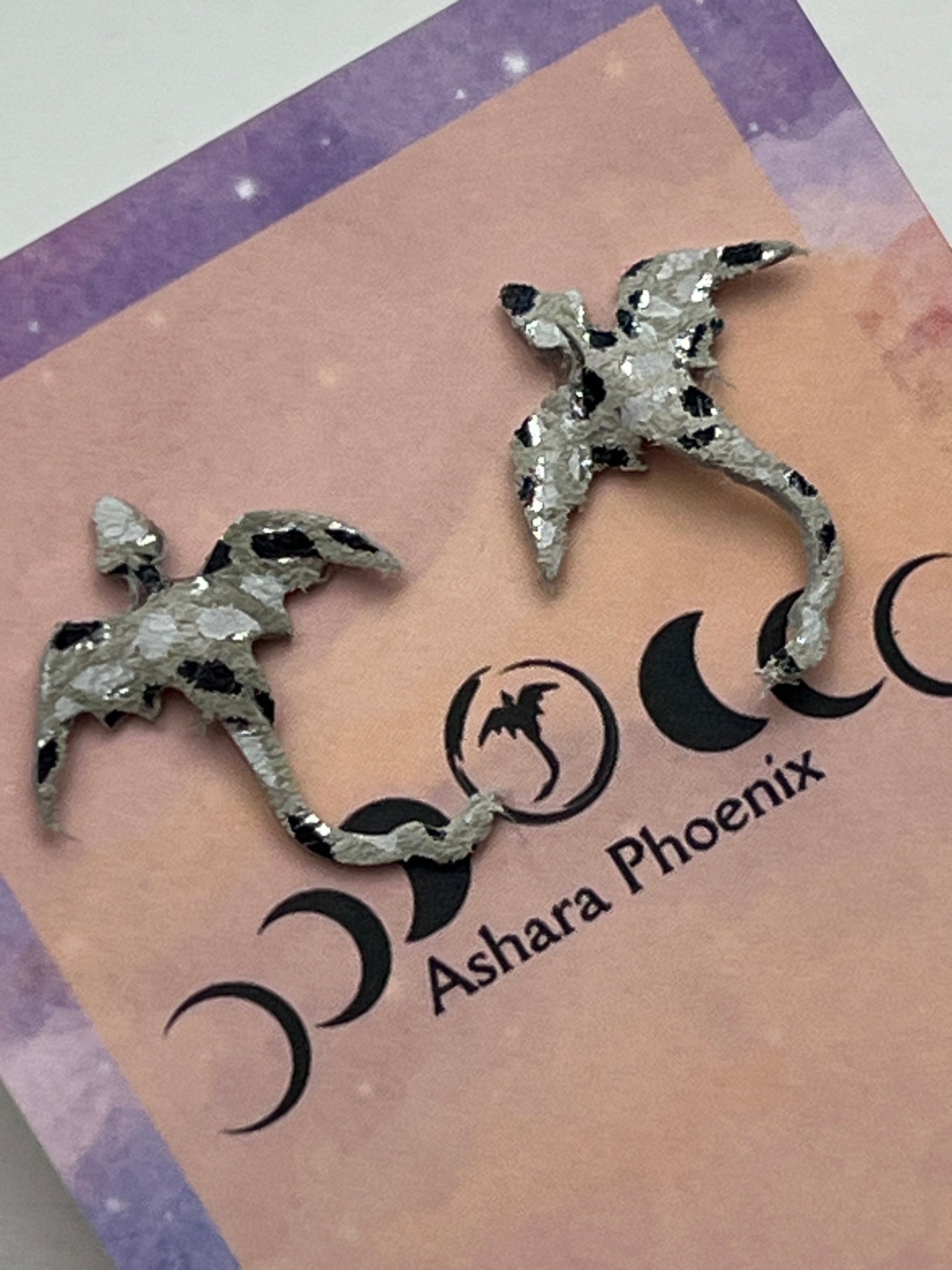 Moon Scatter Dream Dragon Stud Earrings