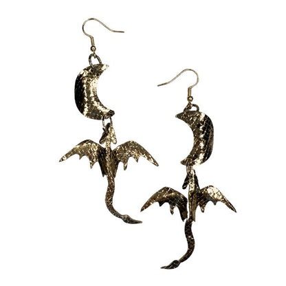 Golden Celestial Dragon Earrings