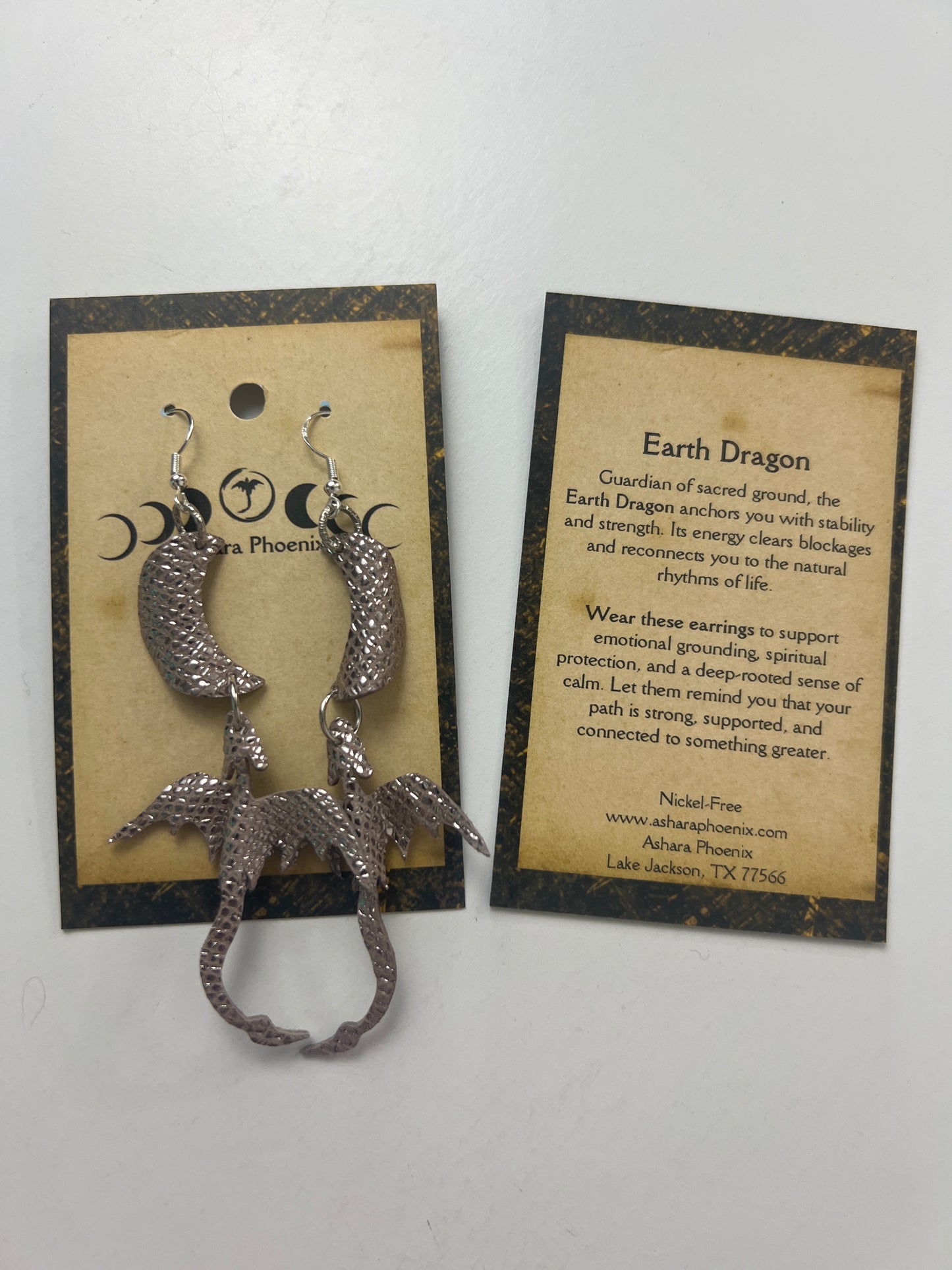 Earth Rise Dragon Earrings