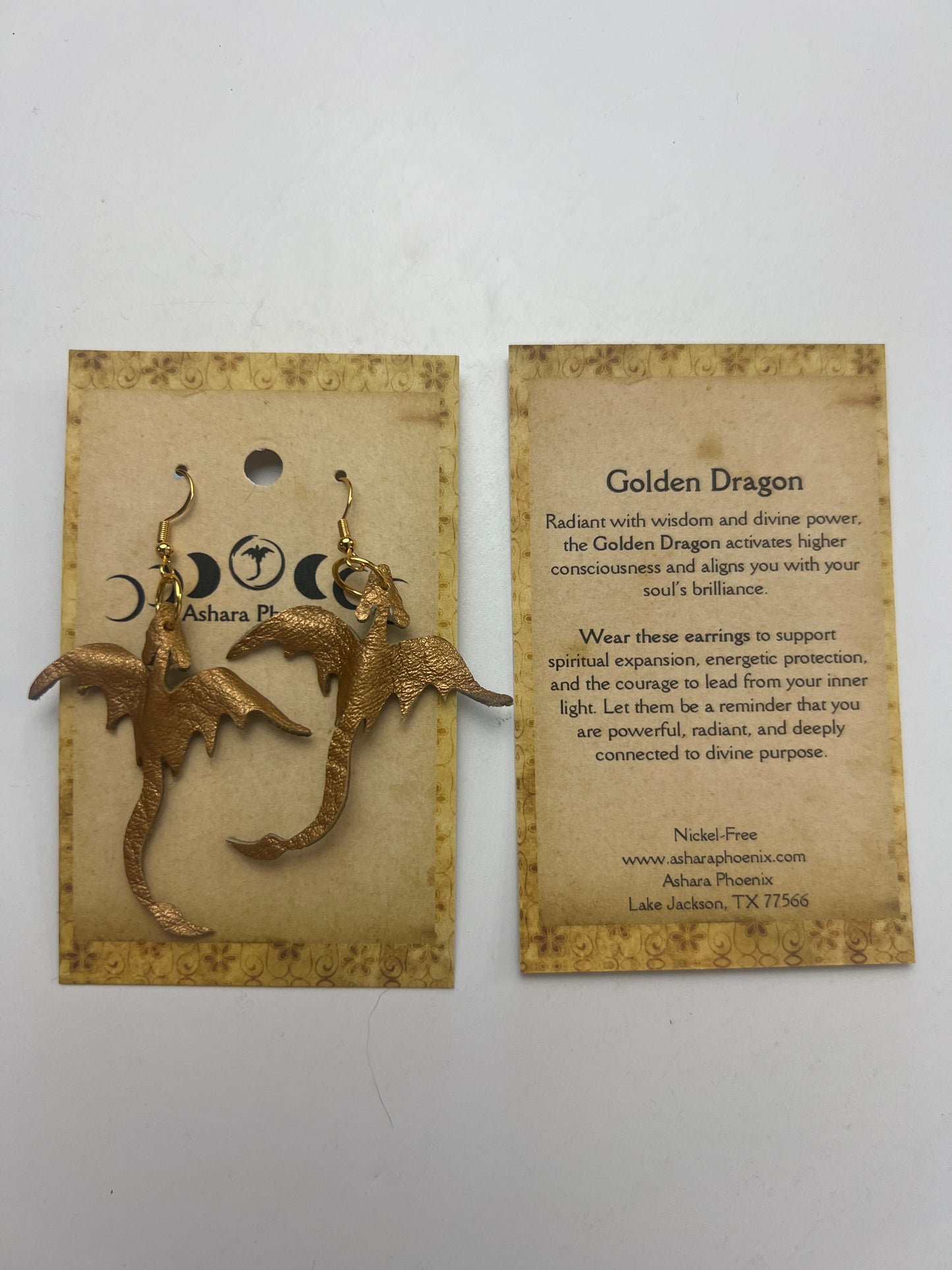 Phoenix Gleam Dragon Earrings