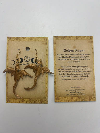 Phoenix Gleam Dragon Earrings
