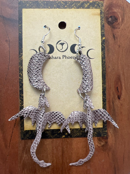 Earth Rise Dragon Earrings