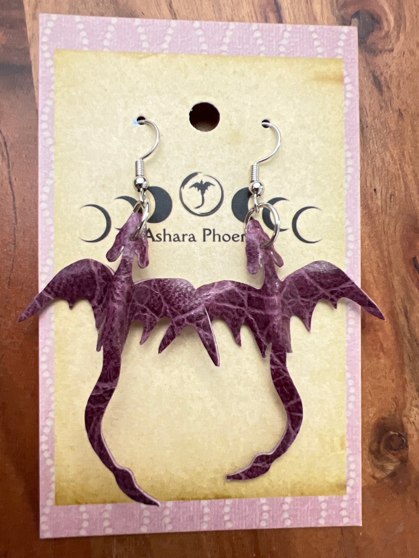 Celestia Heart Dragon Earrings