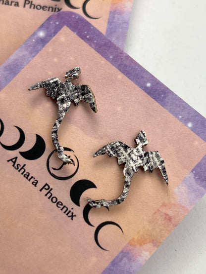 Aether Drift Dream Dragon Stud Earrings