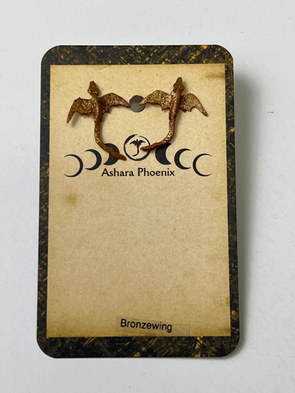 Bronzewing Dragon Stud Earrings
