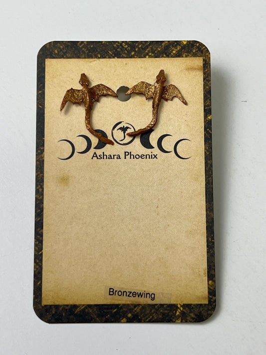 Bronzewing Dragon Stud Earrings