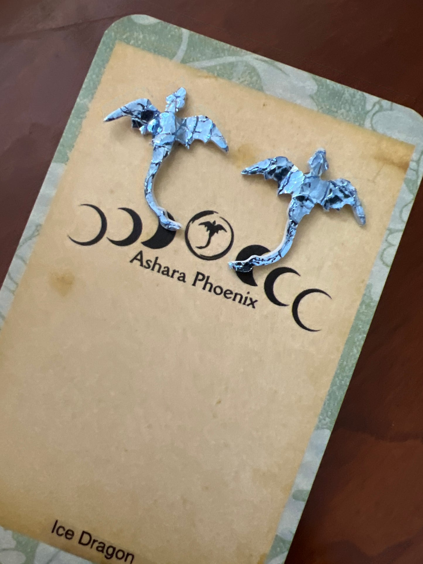 Ice Dragon Stud Earrings
