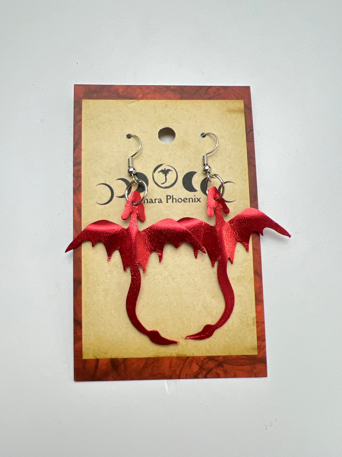 Beltane Fire Dragon Earrings