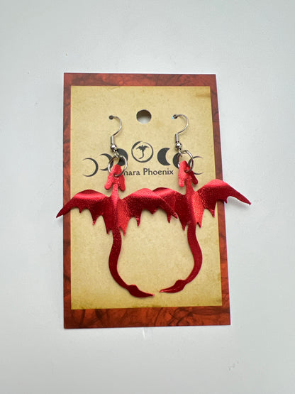 Beltane Fire Dragon Earrings