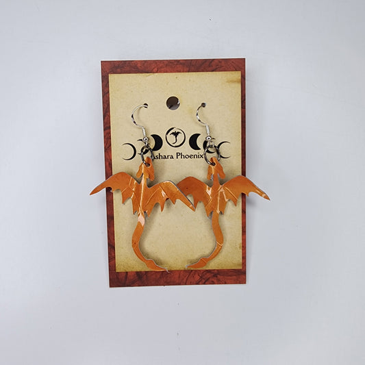 Pumpkin Dragon Earrings Singles