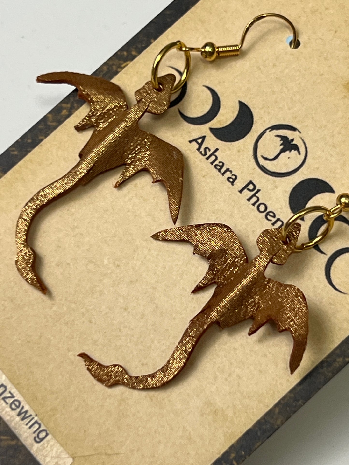 Bronzewing Mini Dragon Earrings