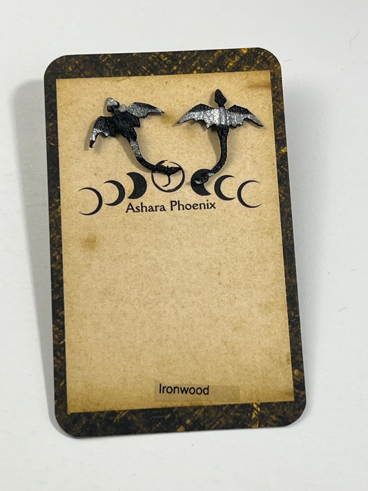 Ironwood Earth Dragon Stud Earrings