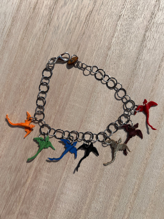 Fourth Wing Dragon Bracelet Chain of Bonded Legends