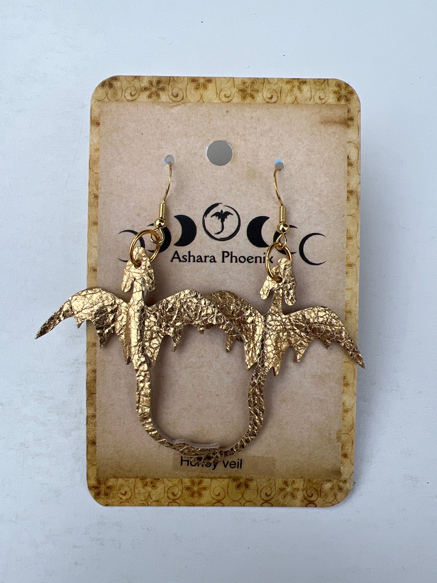 Honey Veil Dragon Earrings