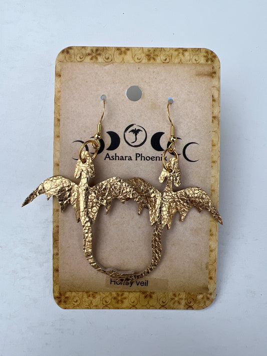 Honey Veil Dragon Earrings
