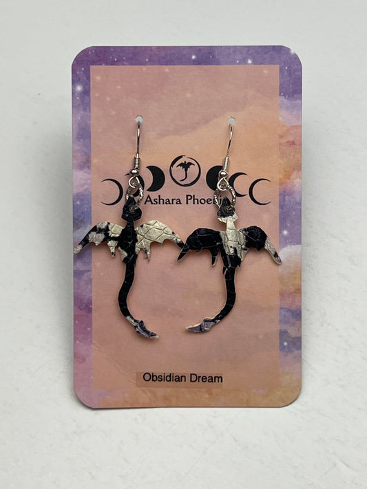 Obsidian Dream - Dream Dragon Mini Earrings