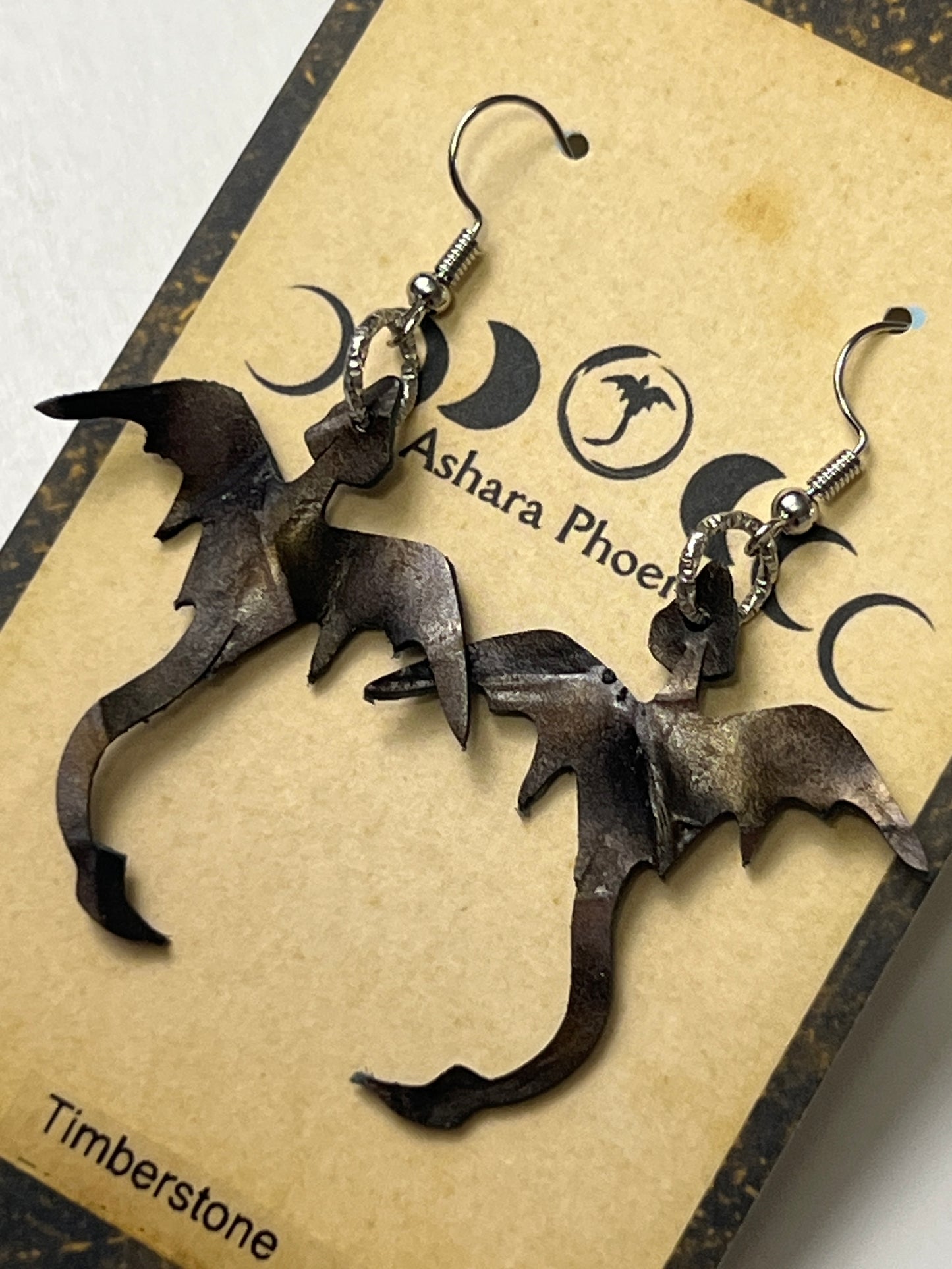 Timberstone Mini Earth Dragon Earrings