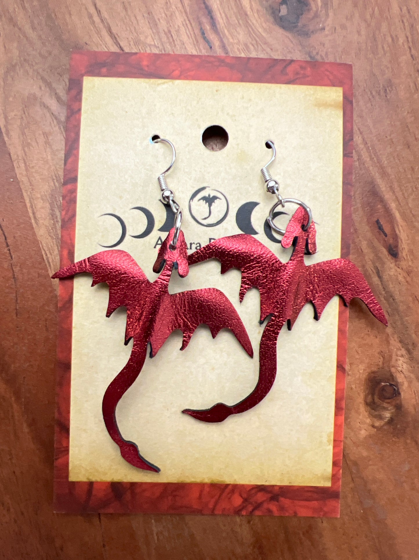 Cherry Veil Shards Fire Dragon Earrings