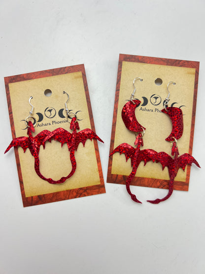 Fire Flare Fire Dragon Earrings