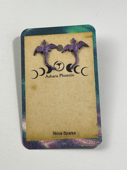 Nova Sparks Cosmic Dragon Stud Earrings