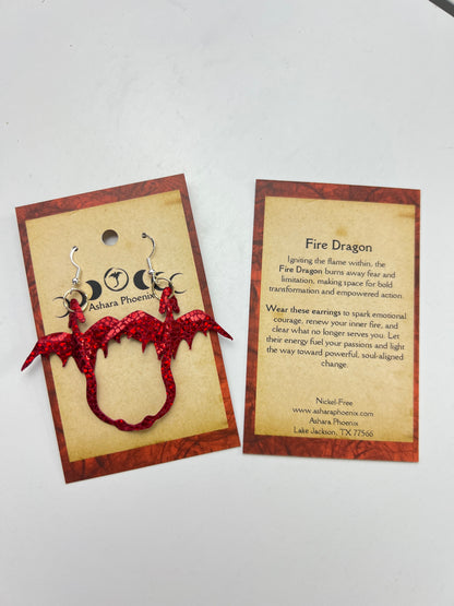 Fire Flare Fire Dragon Earrings