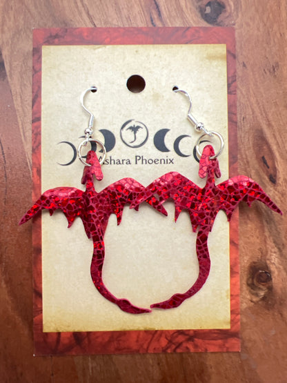 Fire Flare Fire Dragon Earrings
