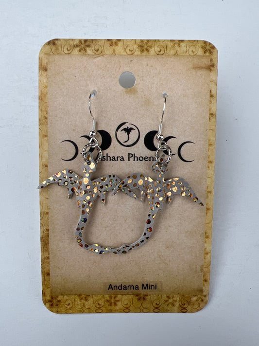 Andarna Mini Golden Dragon Earrings | Luminous Movement, Playful Power