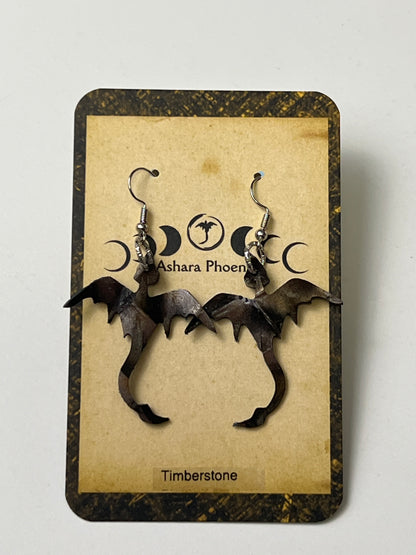Timberstone Mini Earth Dragon Earrings